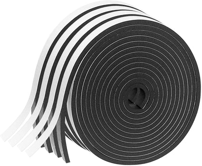 Weather Stripping Door Seal Strip for Doors and Windows, 1In x 1/8In x 33Ft x 2 Roll Foam Insulation Tape Self Adhesive,Sound Proof,Weatherstrip,Pipe Cooling, Air Conditioning Seal Strip - Colors B