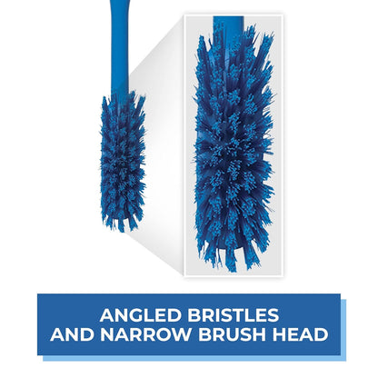 Vikan - Fine Dish Brush - Heavy-Duty, Narrow, Slip-Resistant Cleaning Brush, Polypropylene, Polyester Bristle, 11 Inch, Red, (42874)