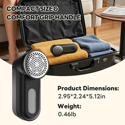 Lint Remover for Clothes Shaver Pill Remover Rechargeable Fabric Shaver 2-Speed with Brush Electric Furinture Shaver for Sweater Lint Ball Remover