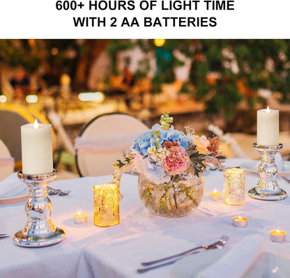 3x4 Flickering Flameless Candles Set of 3,Real Wax Pillar LED Candles,with Timer,4 inch Flameless Candles with Remote,for Party Wedding Holiday Home Decor,Ivory