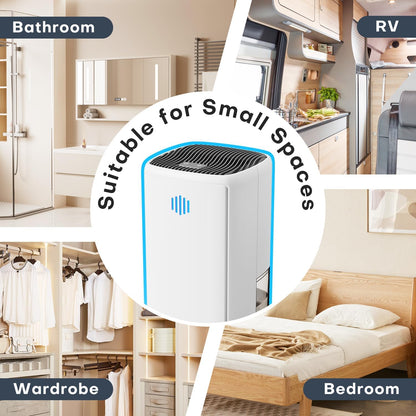 Dehumidifier,TABYIK 38OZ,Small,Quiet, Energy-Saving Dehumidifier with Auto Shut Off, for Bathrooms, Closets, and RVs