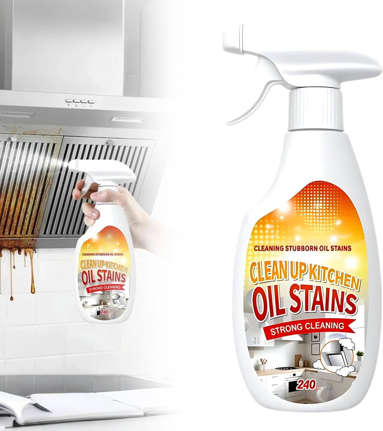 Eadwe Heavy Duty Degreaser, 2025 New Kitchen Cleaner, Multipurpose Oil Stain Remover, Strong Grill Cleaner for Restaurant, Cleaning Spray for Home Chefs (1)