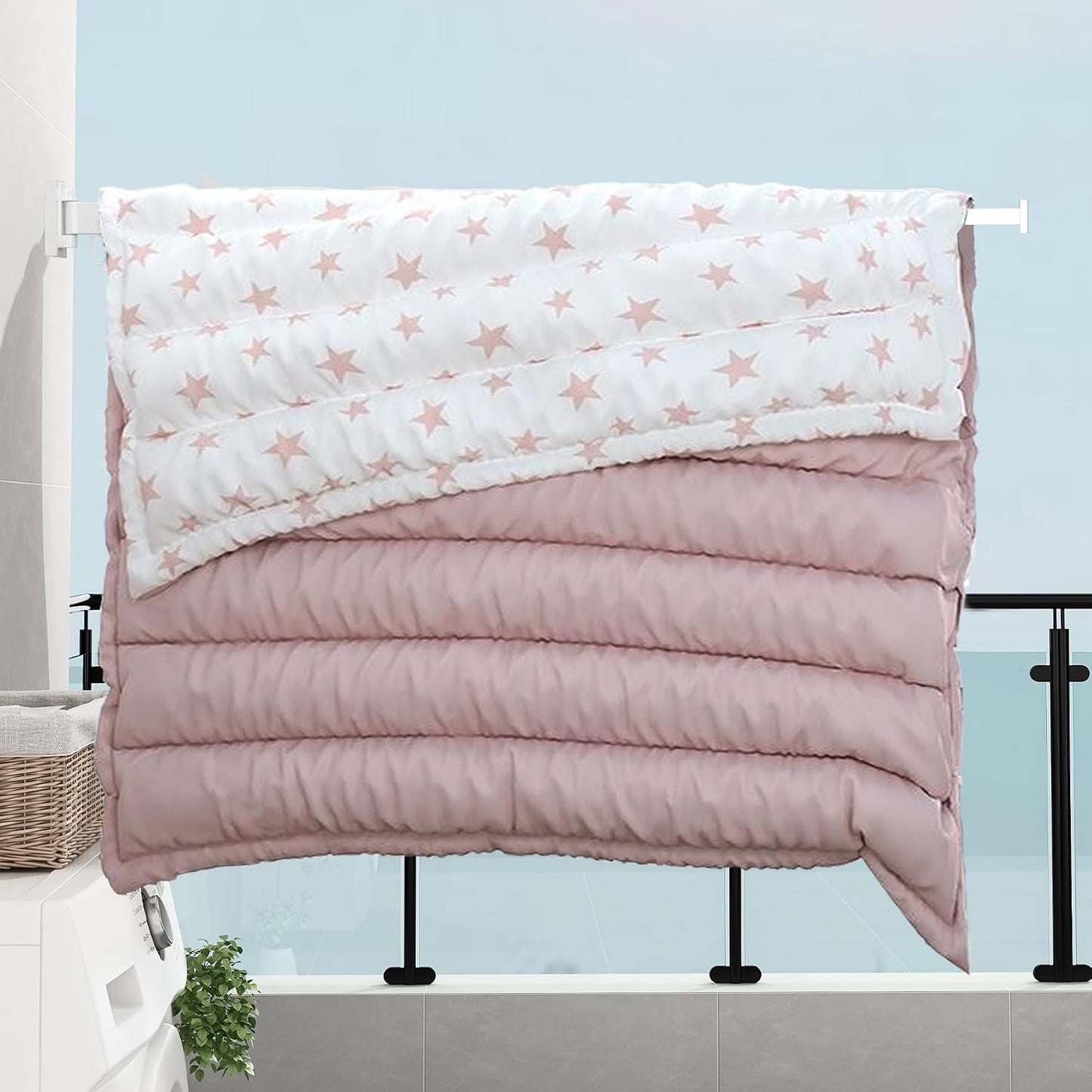 Wall Mounted Clothes Hanger Drying Folding Racks | Full 180° horizontal & vertical pivot