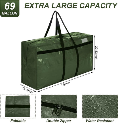 Windyun 4 Pack 57 Gallon Extra Large Moving Bags XXL Heavy Duty Storage Bag with Strong Zipper Handle Jumbo Big Tote Box Foldable for College Dorm Travel Clothes Duffle Blanket Pillow(Red)