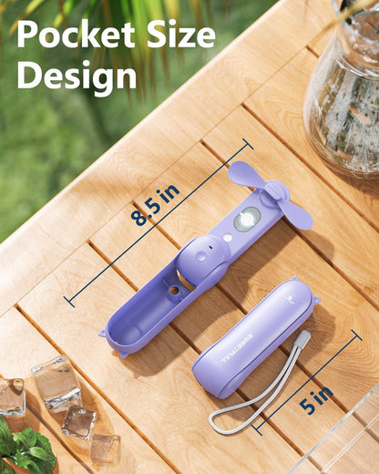 SWEETFULL Misting Fan Portable, Handheld Personal Mister Fans, Small Fan Rechargeable, Mini Spray Water Mist, Kids Women Portable Fans For Travel, Outdoors, Hiking, Camping Home Office (Pink)