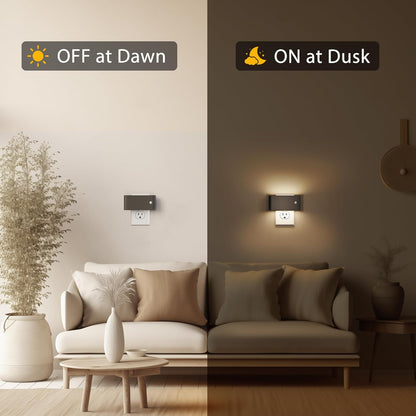Briignite Motion Sensor Night Light, 2 Pack Motion Activation Night Lights Plug into Wall, Auto On Off, 0-100LM Dimmable Night Light Plug in, 3000K Warm White LED Nightlight for Kids Bedroom Hallway