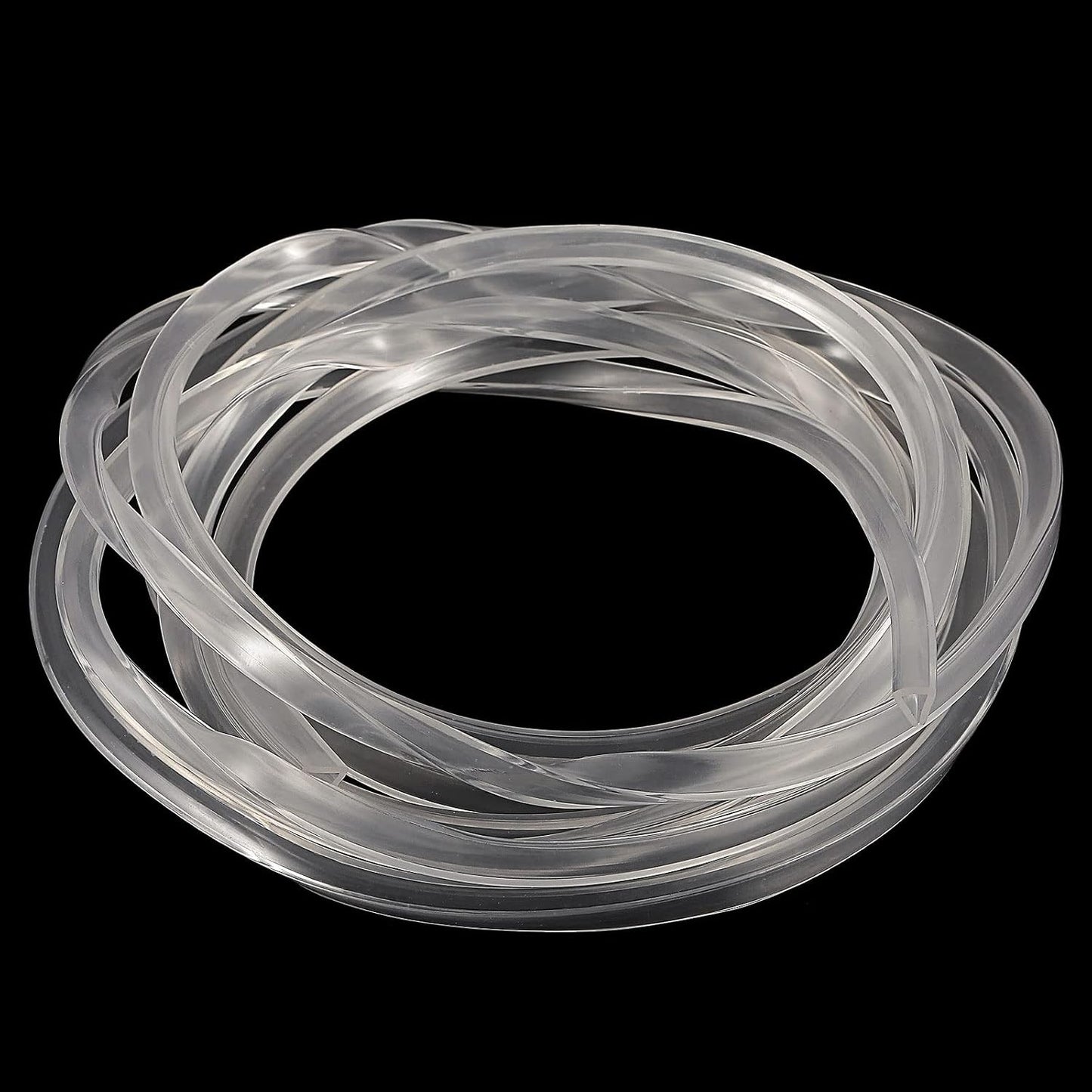 uxcell U Channel Edge Trim, 4.9ft Length Soft Rubber Guard Seal Strip Edge Protector Fit for 1-2mm Edge, (9/32" W x 5/32" H) Clear