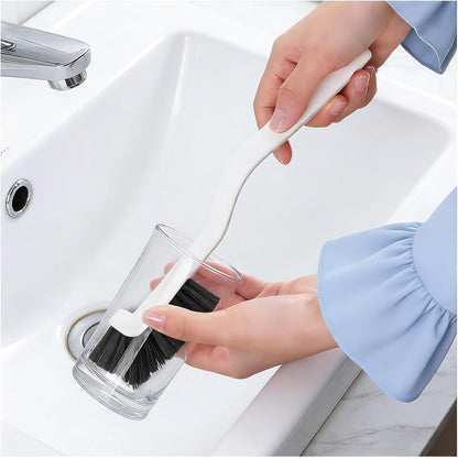 Dish Scrub Brushes with Handle for Kitchen，Small Cleaning Brush for Cup，Kitchen Sink，Blender，Crevice Cleaning Brush