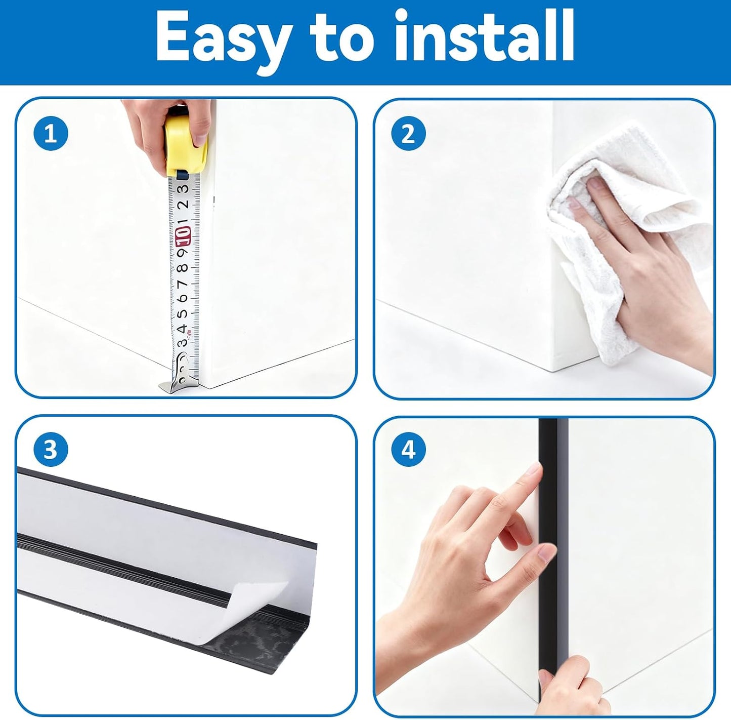 INCREWAY 1Pack Wall Corner Protector, Self-Adhesive Corner Guard Edge Protection Strip, 6.56ft PVC Protector for Wall Furniture Door Frame Table Countertop Cabinet (Clear)