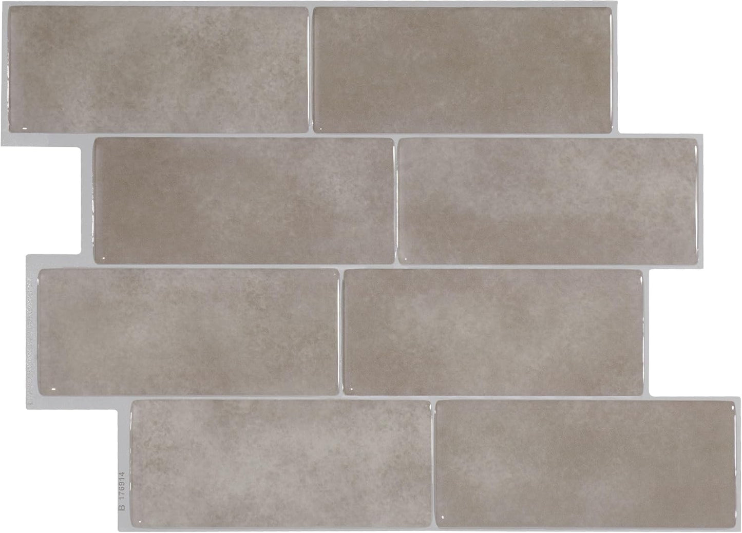 Smart Tiles Peel and Stick backsplash, Subway Teal Green, 11.55"x8.38" | Pack of 5 (2.8 sq ft), Glossy, Heat/Moisture Resistant, Low VOC, Kitchen/Bathroom, Renter Friendly, Made in Canada