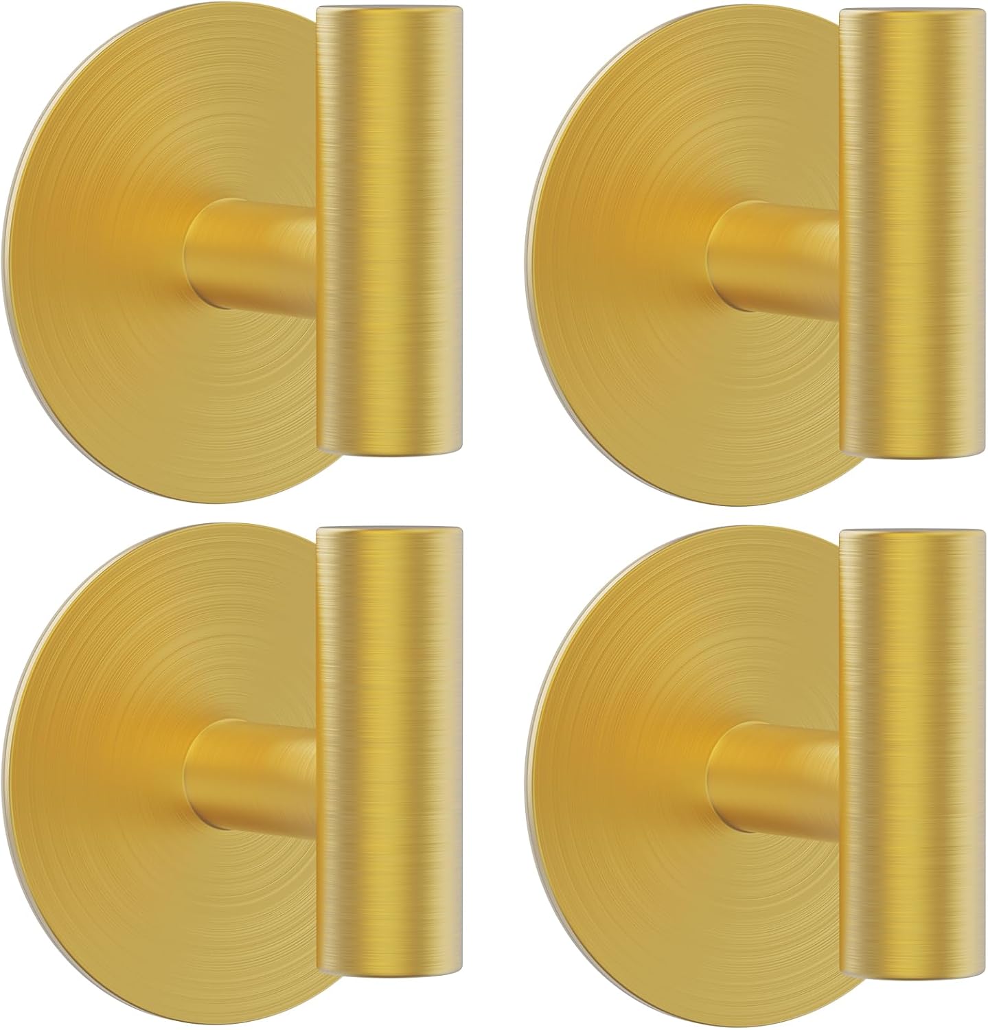 Bntuk Wall Towel Hooks, Adhesive Hooks for Coat Waterproof Shower Hooks, Sticky Hanger Hook for Hanging Coat, Clothes, Robe, Towel Hooks for Bathroom Glass Window - 2 Pack, Black