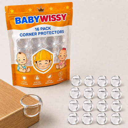 Corner Protectors 16 Pack – Crystal Clear Baby Proofing Corner Guards, Toddler Safety Edge Covers for Tables & Furniture