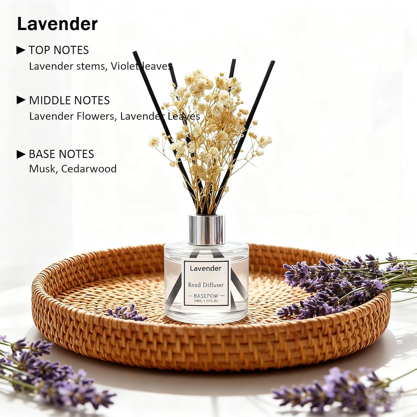 Reed Diffuser Set of 3 Pack,Clean Linen,Vanilla,Citrus Scented Oil Diffuser with 12 Sticks,Reed Diffuser for Home Living Room Office Bathroom Air Freshener,50ml x 3