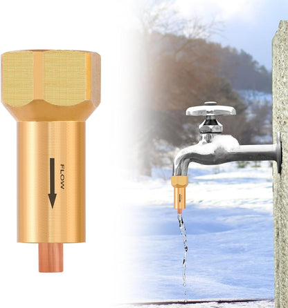 Outdoor Faucet Freeze Protection - Winter-Resistant Brass Spigot Fits 3/4'' Hose Thread, Durable Replacement for Faucet Covers, Winter Frost Free Faucet, 1 Pack