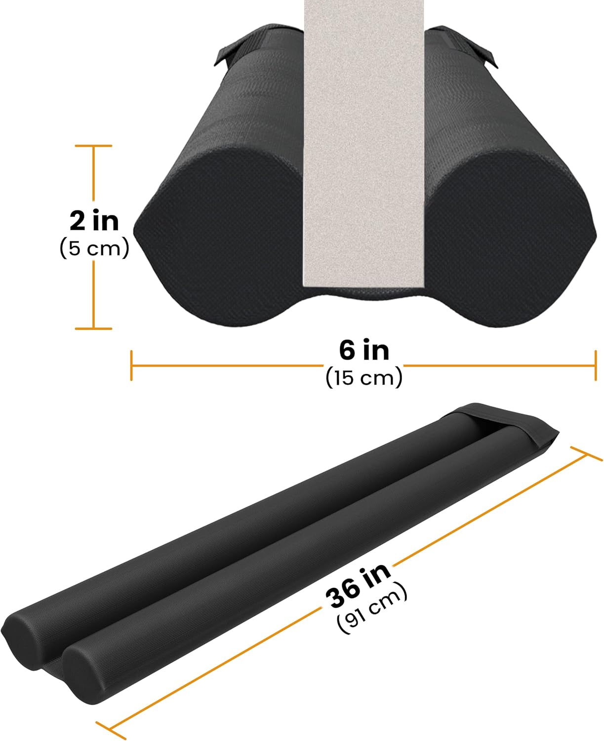 Everlasting Comfort 2 Sided Door Draft Stopper for Bottom of Door - Keeps Cold Air in & Heat Out, 100% Sound Proofing Strip Gap Filler, Quick Install Noise Blocker Sweep for Home - Fits 30"- 36" W