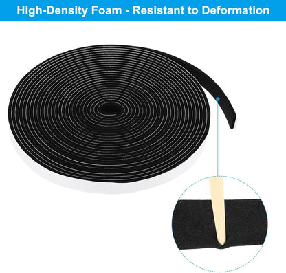PATIKIL Weather Stripping Door Seal Strip, 3/8 Inch x 1/4 Inch x 32 Ft Self Adhesive Soundproof High Density Foam Tape Insulation for Door Window Air Conditioning, White - Colors A