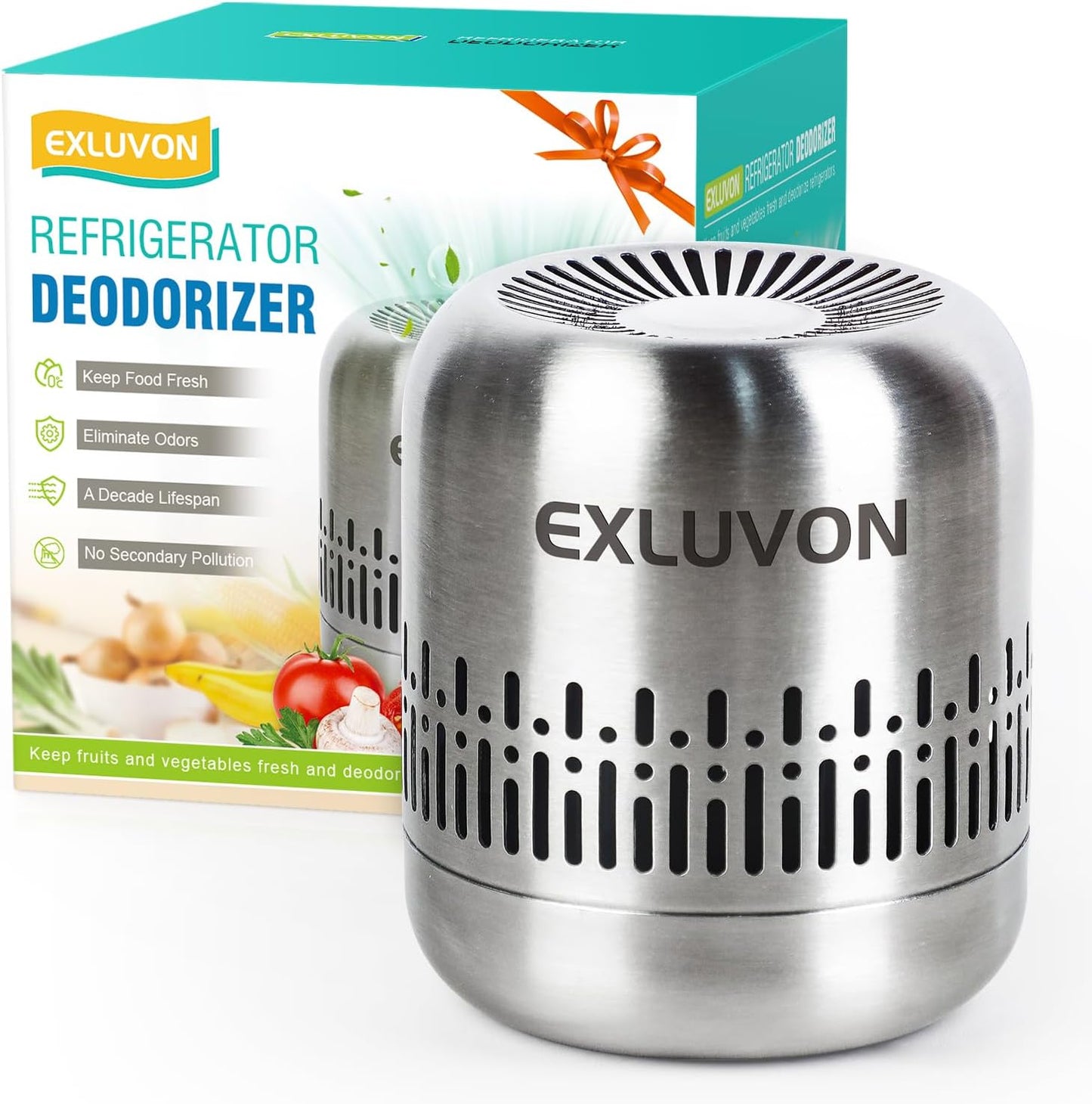 Refrigerator Deodorizer,Lasts for 10 Years Fridge Deodorizer Kitchen Gadgets Air Purifier Odor Eliminator for Fridge & Freezer, Car, Closet, RV and New Home,More Effective Than Baking Soda
