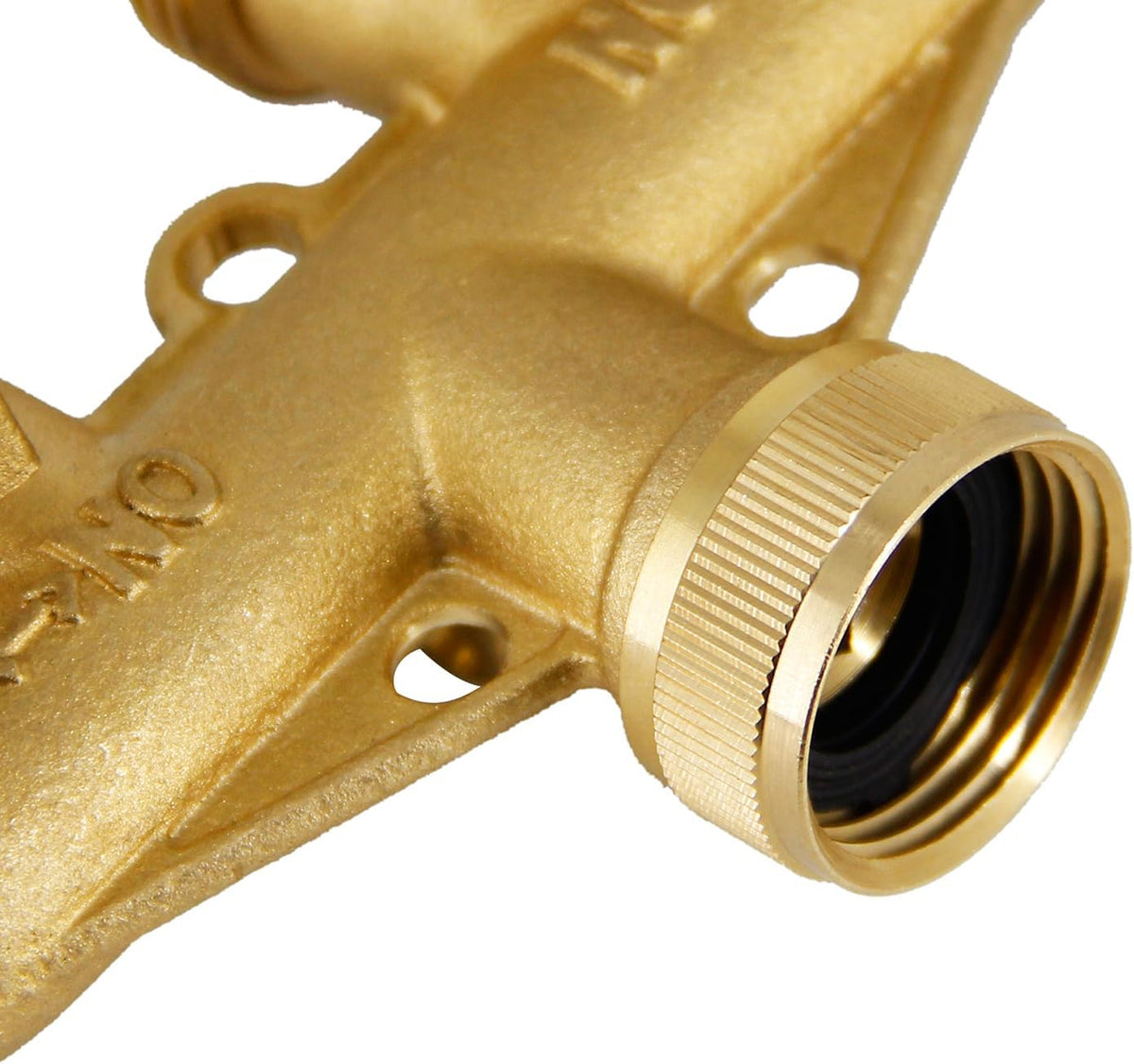 Triumpeek 4 Way Brass Hose Splitter, Heavy Duty 4-Way Garden Hose Connector 3/4 Inch, Solid 4 way hose adapter