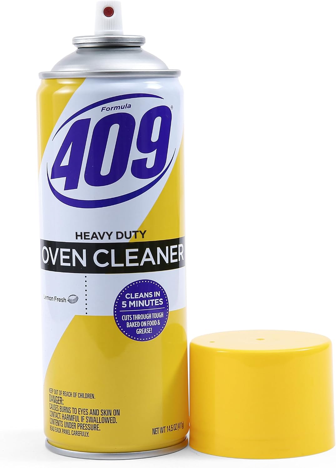 Formula 409 Heavy Duty Spray-On Oven Cleaner, Lemon Scent - Grill and Stove Top Cleaner Cuts Through Grease & Grime on Contact, A Powerful Clean You Can Trust, 14.5 Oz