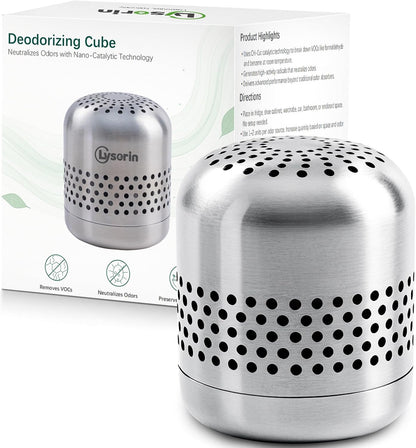 Refrigerator Deodorizer & Odor Eliminator - Lasts 10 Years, Multi-Purpose Air Purifier for Fridge, Closet, and Car - Outperforms Baking Soda & Charcoal (1 Pack)