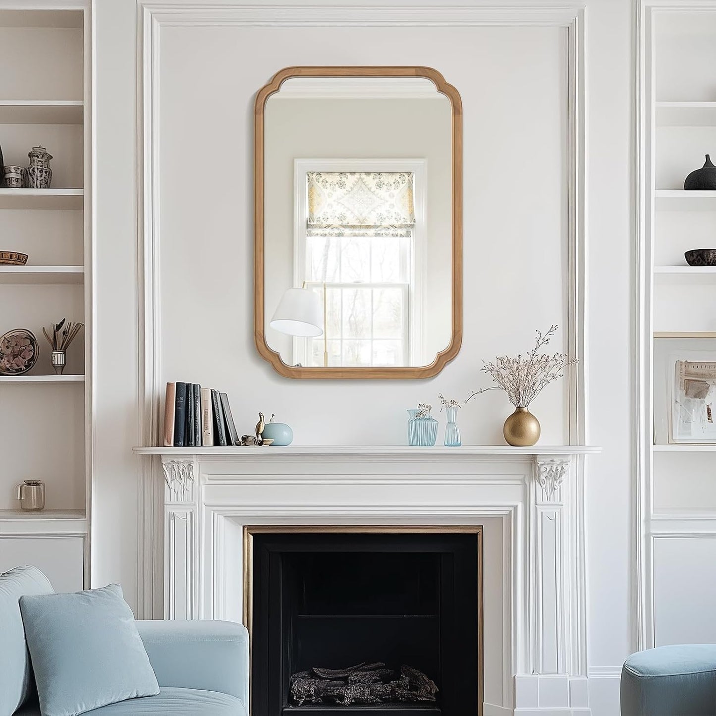 WallBeyond Full Length Mirror Wall Mounted 65"x22", Rustic Wooden Frame Floor Mirror, Large Full Body Mirror for Bedroom, Leaning or Hanging Against Wall, Natural