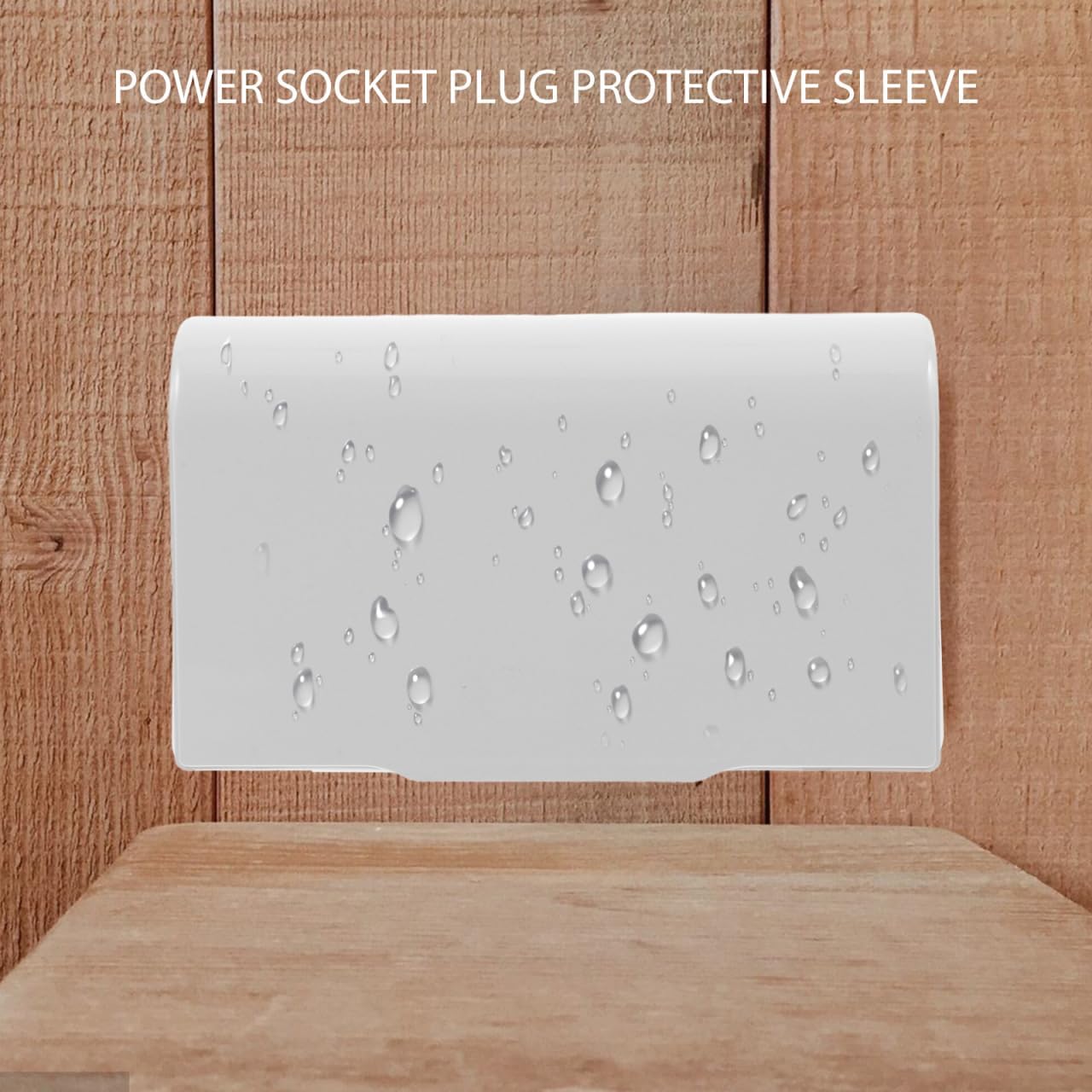 iplusmile Weatherproof Outdoor Outlet Cover 7.48"x4.52"x1.77" – Rainproof Adhesive Socket Box for Garden Patio, Childproof Plug Guard for Babies