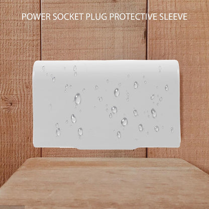 iplusmile Weatherproof Outdoor Outlet Cover 7.48"x4.52"x1.77" – Rainproof Adhesive Socket Box for Garden Patio, Childproof Plug Guard for Babies