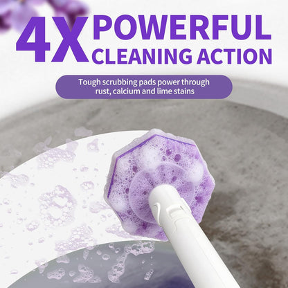 Toilet Bowl Wand Refills for Clorox, Toilet Cleaner Refills,100 Count | Compatible with Clorox Toilet System, Pre-Loaded Cleaner, 3-Layer Scrub Pads, 4X Cleaning Power , Lemon Lavender Scent