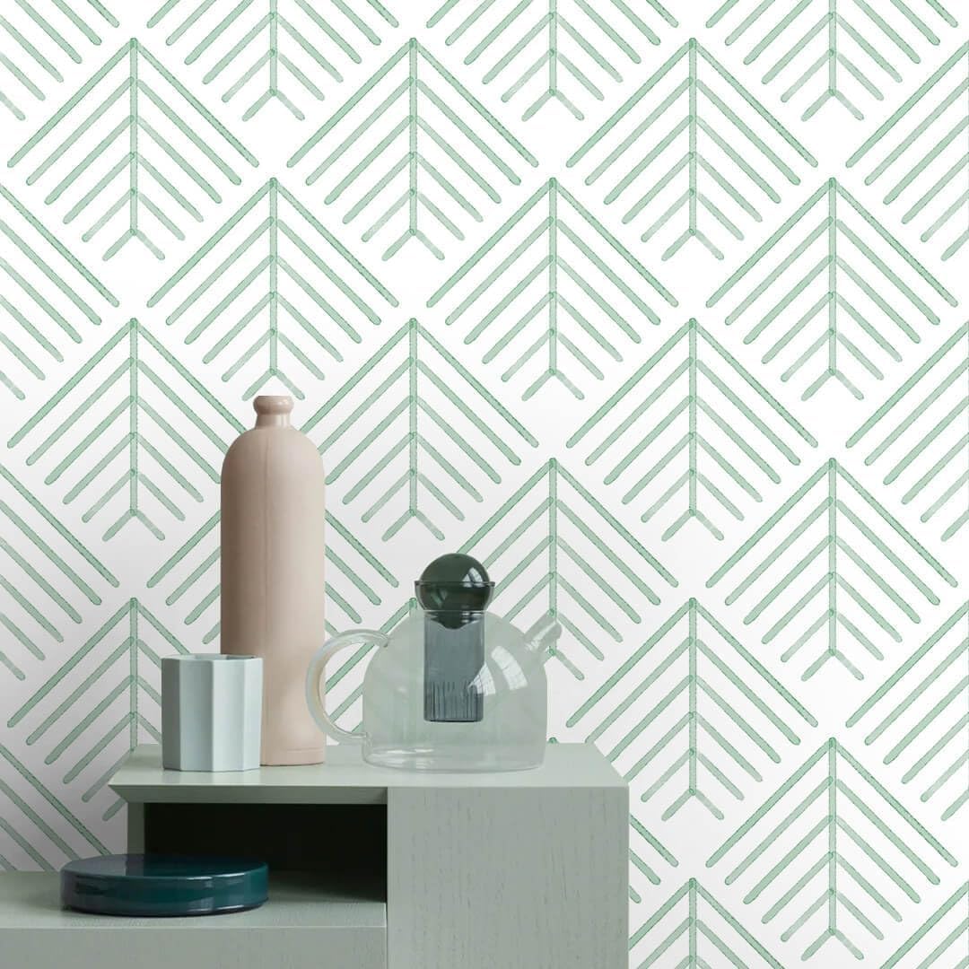 Heroad Boho Peel and Stick Wallpaper Beige Renter Friendly Wall Paper Peel and Stick Modern Contact Paper Neutral Geometric Wallpaper for Bedroom Bathroom Cabinets Decor Vinyl Waterproof 17.3"x78.7"