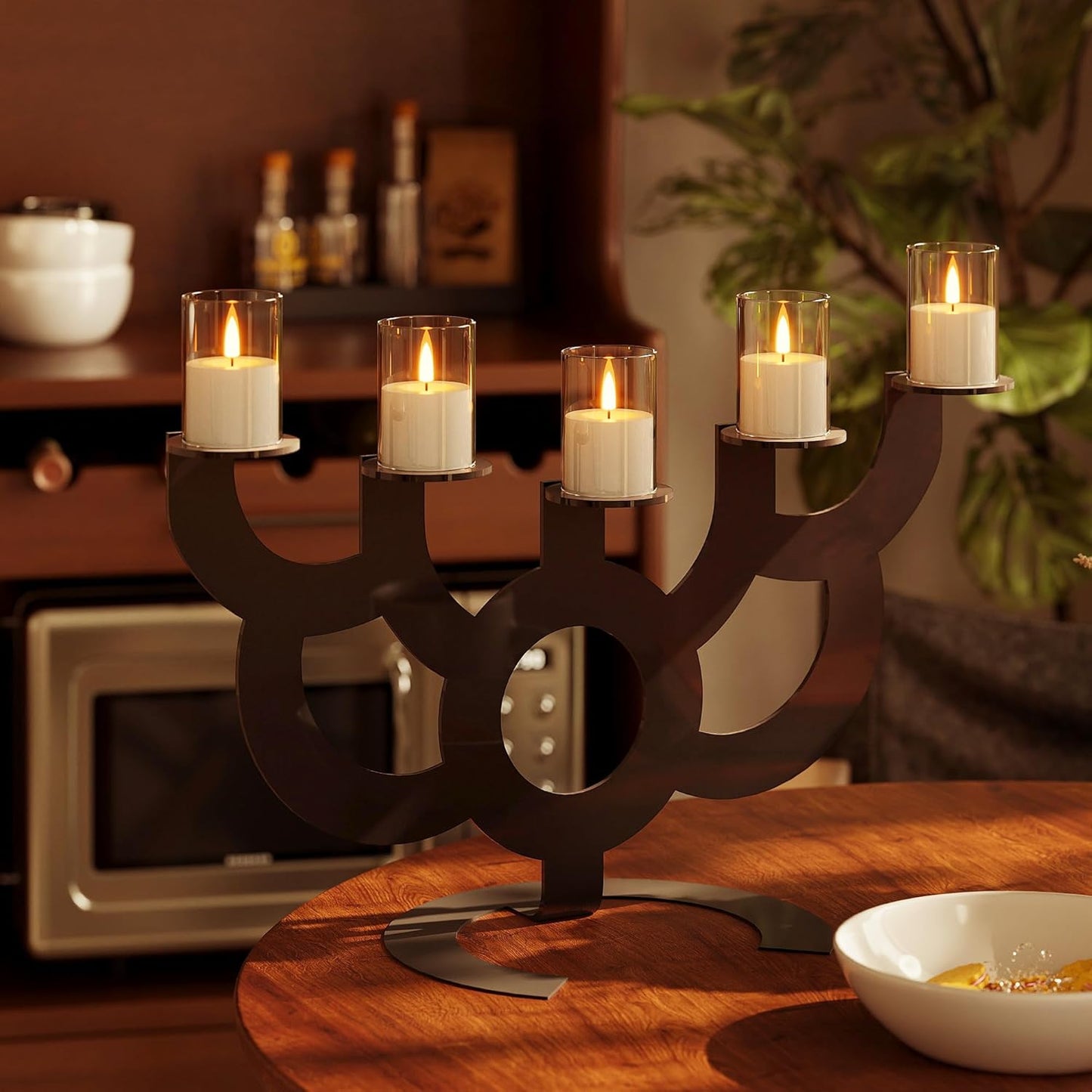 VIODAIM 12Pack Flickering Flameless LED Candles with Remote & Timer, Battery Powered - Small Pillar & Votive, Clear (2"X3")