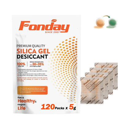 500g x 2 packs Fonday Rechargeable Silica Gel Car Dehumidifier Fast Reactivate Desiccant Bags, Large for Gun Safe Closet Basement Garage Storage Moisture Absorber