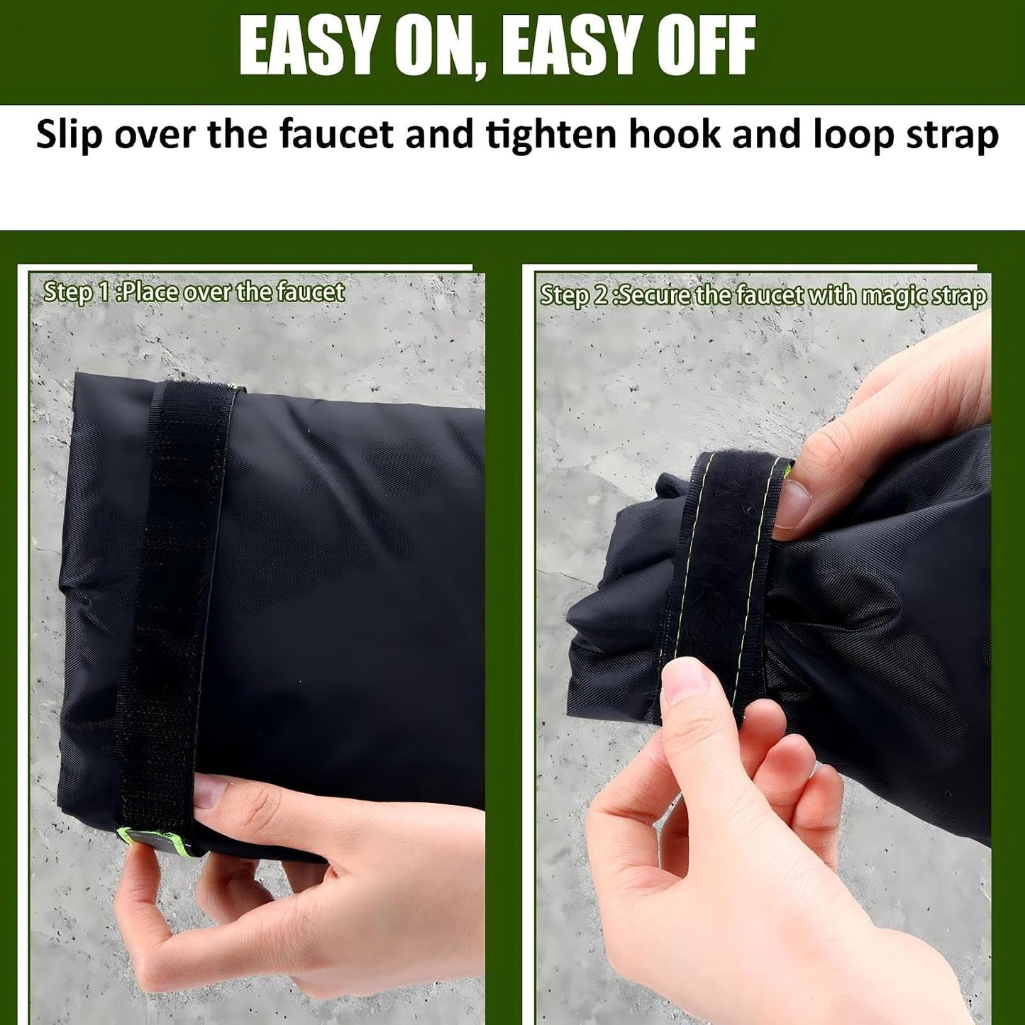 6 Pack Outdoor Faucet Cover for Winter 8.3 x 6.7 Inch Garden Outside Hose Bib Cover with Reflective Strips Waterproof Reusable Protector Spigot Covers Faucet Socks for Freeze Protection
