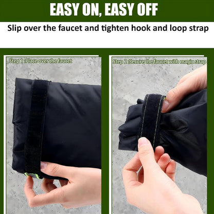 6 Pack Outdoor Faucet Cover for Winter 8.3 x 6.7 Inch Garden Outside Hose Bib Cover with Reflective Strips Waterproof Reusable Protector Spigot Covers Faucet Socks for Freeze Protection