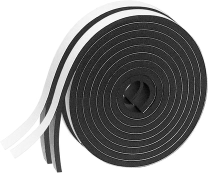 Weather Stripping Door Seal Strip for Doors and Windows, 1In x 1/8In x 33Ft x 2 Roll Foam Insulation Tape Self Adhesive,Sound Proof,Weatherstrip,Pipe Cooling, Air Conditioning Seal Strip - Colors B