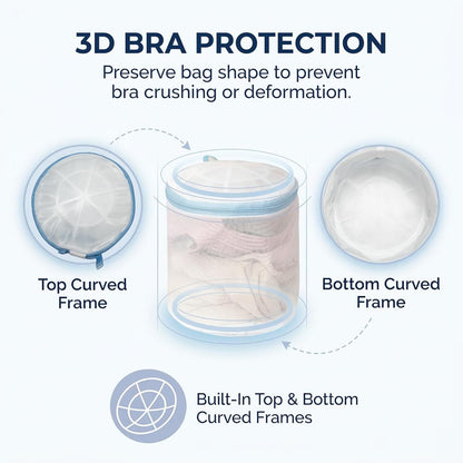 Mesh Laundry Bags for Delicates, 6 Pack Bra Wash Bags with Auto-Lock Zipper | Fine mesh with auto-lock zippers, 1L 2M 2S 1 bra sizes, protects lingerie, socks and underwear in washing machine