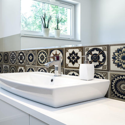 Peel and Stick Backsplash Tile Sticker for Kitchen and Bathroom Walls - 24 Removable 5.9"x5.9" Tiles, Waterproof