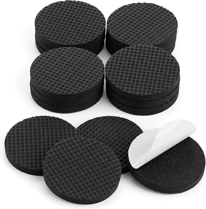 16 PCS Chair Felt Pads 2 Inch Round - Non Slip Furniture Feet Floor Protectors Anti Slip Self Adhesive - Chair Pads for Legs Non Skid Pad Keep Furniture in Place Protect Hardwood Floors