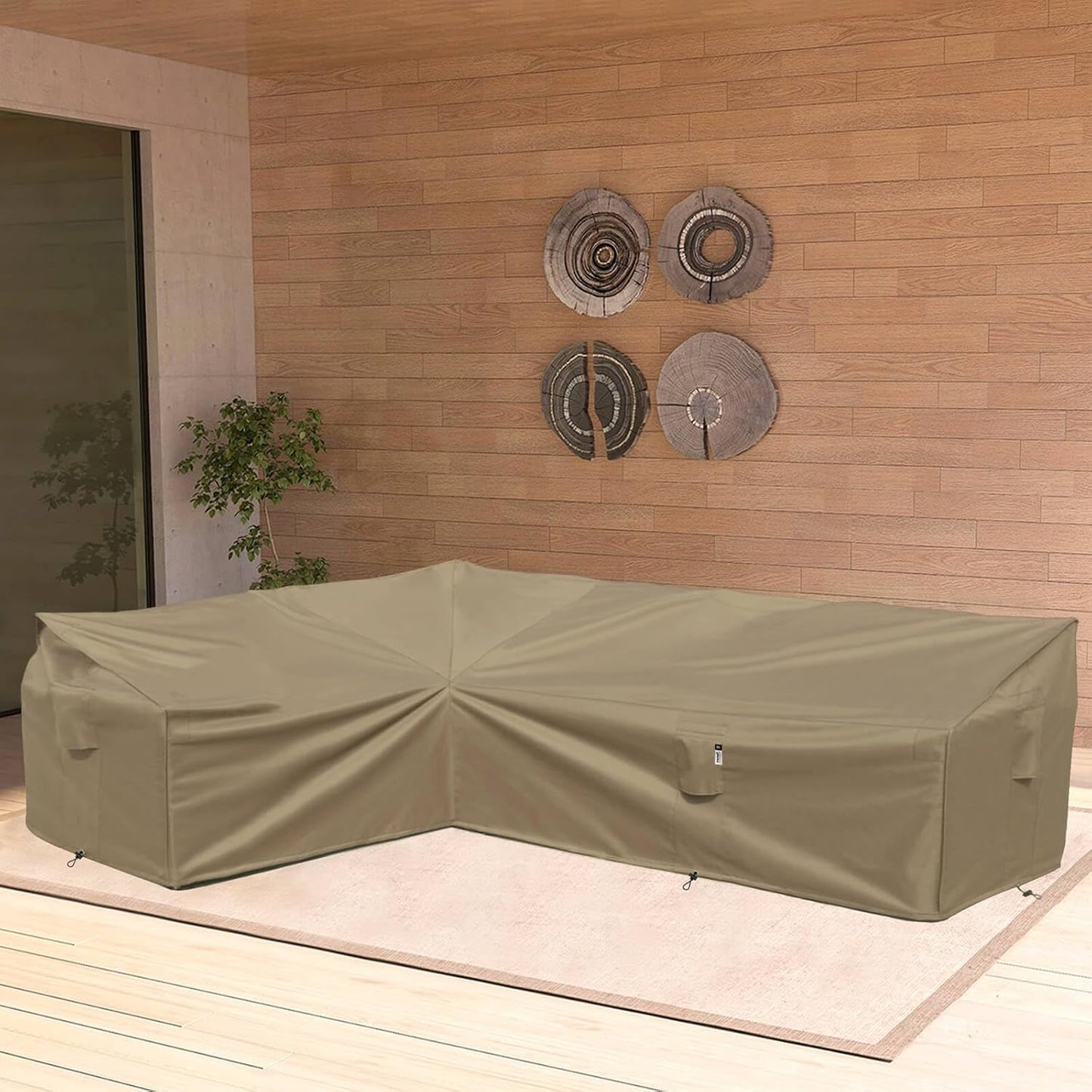 Patio Deck Box Cover, 63x30 Inch Fire Pit Covers with Straps and Handles, Waterproof Heavy Duty Outdoor Furniture Winter Cover for Keter, Suncast, Lifetime Container