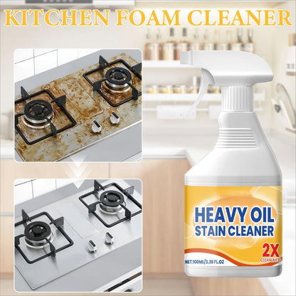 Wanban Kitchen Heavy Oil Cleaner - Heavy Duty Degreaser Cleaner Spray for Stubborn Oil Stains for Kitchen Surfaces All Purpose Cleaning