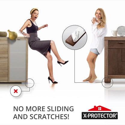 X-PROTECTOR Non Slip Furniture Pads – 12 Premium Furniture Grippers 3"! Best SelfAdhesive Rubber Feet Furniture Feet – Ideal Non Skid Furniture Pad Floor Protectors – Keep Furniture in Place!