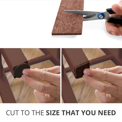 X-Protector Premium Felt Furniture Pads - 20 PCS 6 x 1/2" - Black Rectangular Pads with Tenacious Adhesive - Protects Hardwood, Laminate & Tile Floors