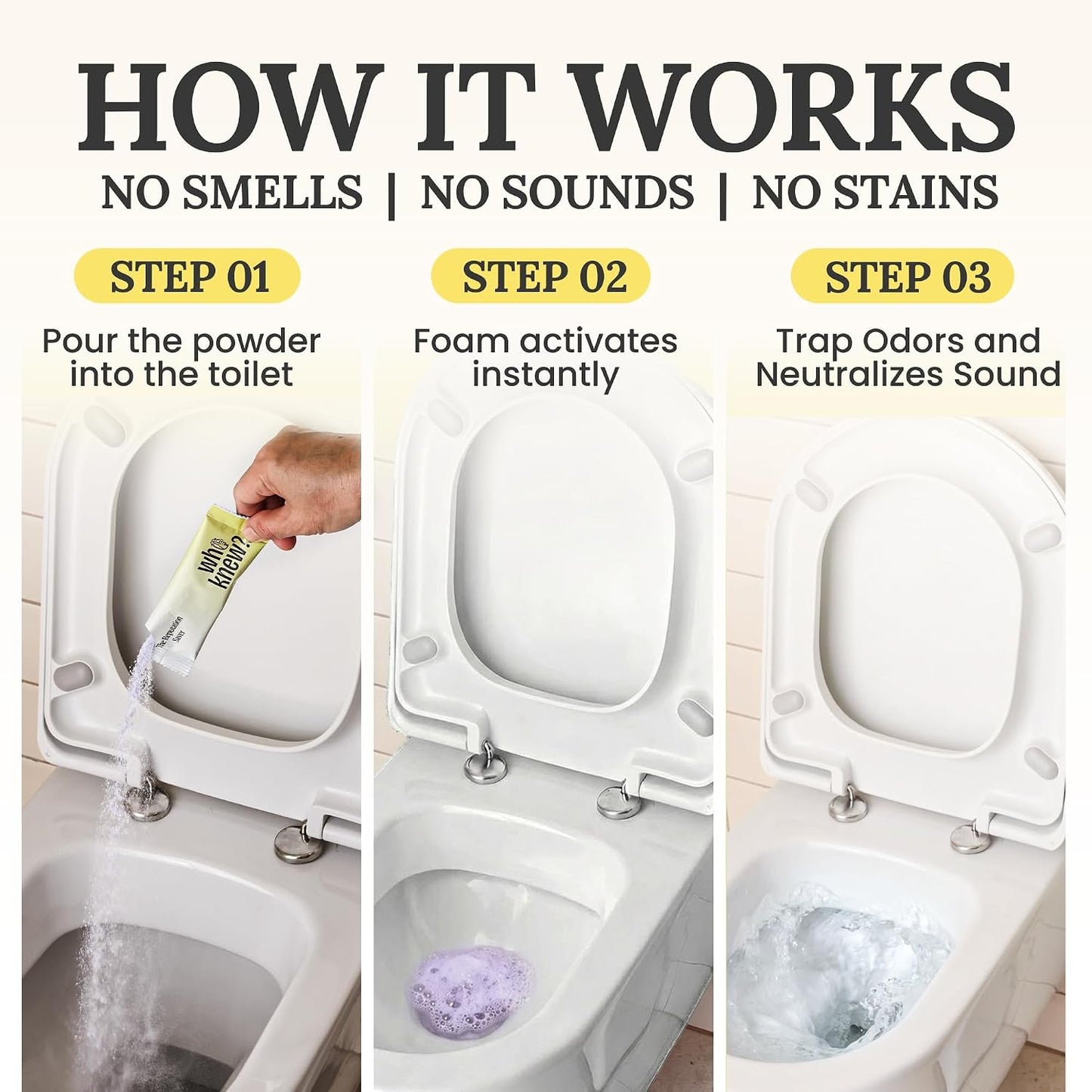 Who Knew Toilet Bombs for Smell - 14 Citrus Sachets | Drop Before You Go Poop | Toilet Odor Eliminator & Poop Smell Eliminator | Portable Bathroom Deodorizer for Travel, Guest Bathrooms & On-The-Go