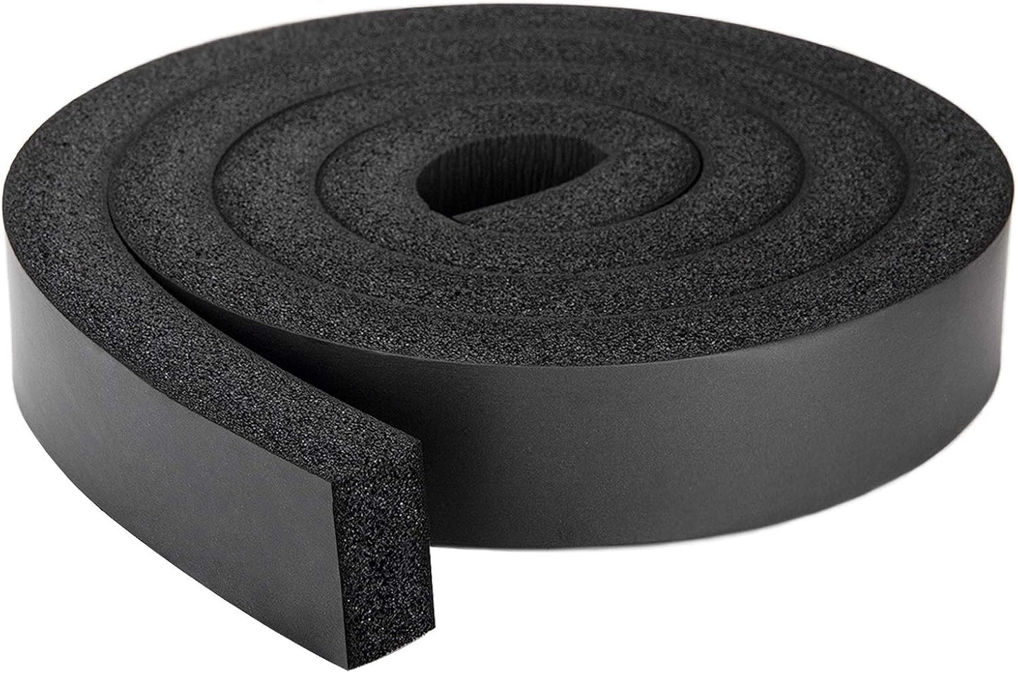 Foam Strips with Adhesive, 1 Inch Wide X 1 Inch Thick, Neoprene Weather Stripping High Density Closed Cell Foam Tape Seal for Doors and Windows Insulation, Total 13 Feet Long(6.5ft x 2 Rolls)
