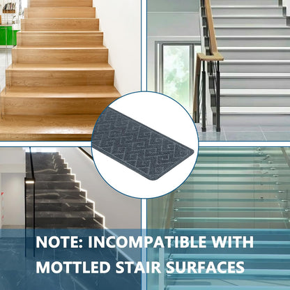 KOOTETA Stair Treads for Wooden Steps Indoor, 15 Pack 8" X 30" Non Slip Carpet Stair Treads with Reusable Adhesive for Kids Elders and Dogs, Surface Polyester TPR Backing Stair Runner Rugs, Dark Grey