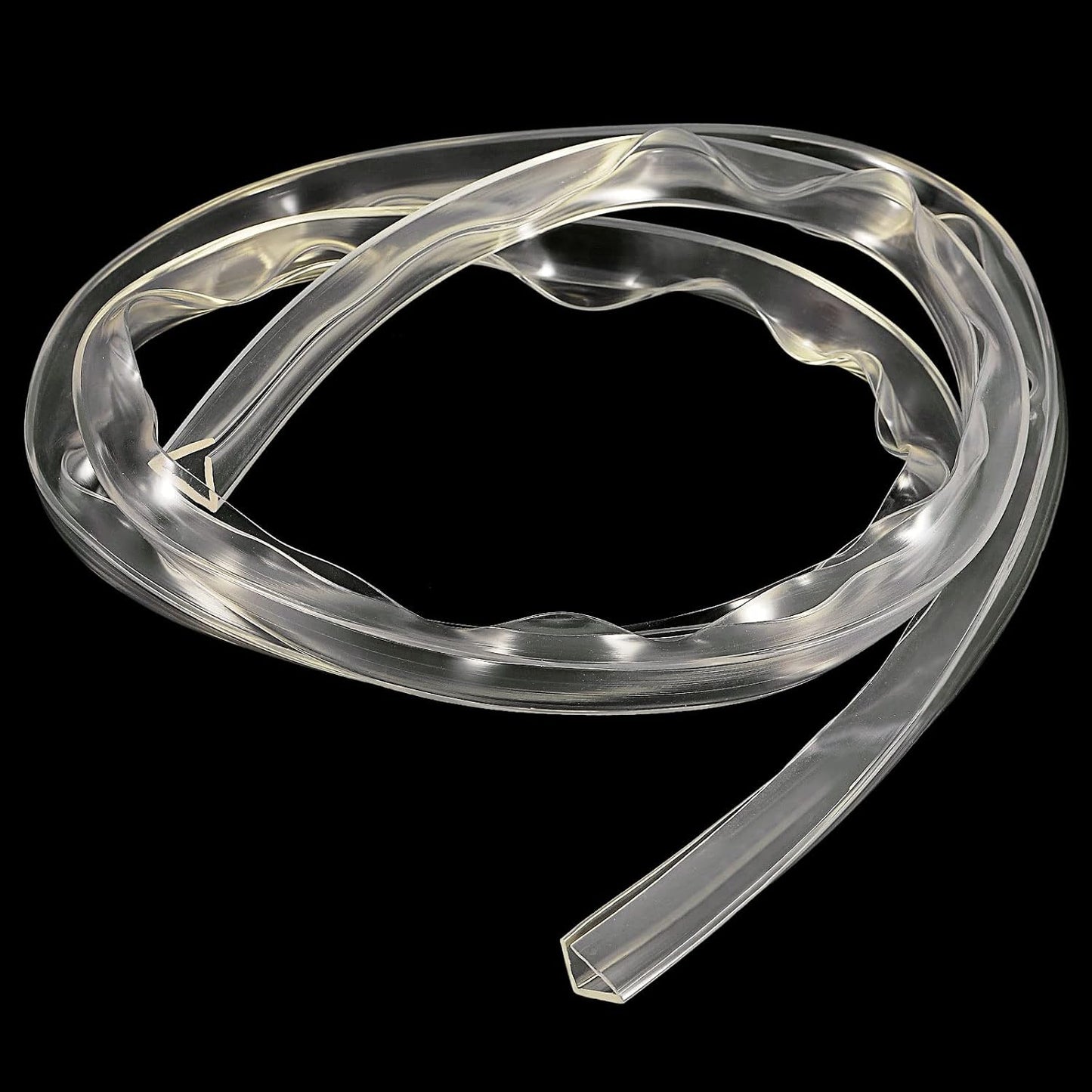uxcell U Channel Edge Trim, 4.9ft Length Soft Rubber Guard Seal Strip Edge Protector Fit for 1-2mm Edge, (9/32" W x 5/32" H) Clear