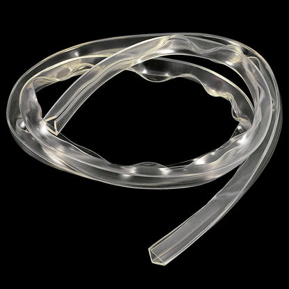 uxcell U Channel Edge Trim, 4.9ft Length Soft Rubber Guard Seal Strip Edge Protector Fit for 1-2mm Edge, (9/32" W x 5/32" H) Clear
