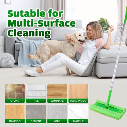 UNIMADE Reusable Microfiber Mop Pads Compatible with Swiffer Sweeper - 6 Replacement Pads + 1 Base Pad - Dry & Wet Sweeping Cloths, Washable Mopping Refills Use for Most Floor Types