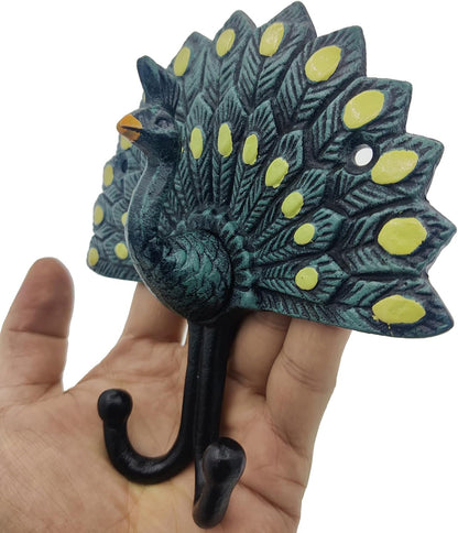 Coat Hooks Wall Mounted, Rustic Bat Key Hook Holder, Heavy Duty Decorative Black Wall Hooks for Mudroom, Towels, Hat Rack, Purse Hooks, Cast Iron Decorative ‎Antique Black Hooks