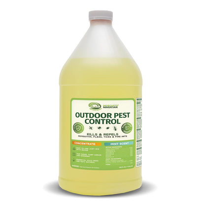 Mosquito Magician Liquid Concentrate – Kills Mosquitoes, Fleas & Fire Ants, Repels and Prevents Ticks – Essential Oil Yard Treatment Spray – Use with Sprayers, Foggers & Misting Systems – 32 oz, Mint