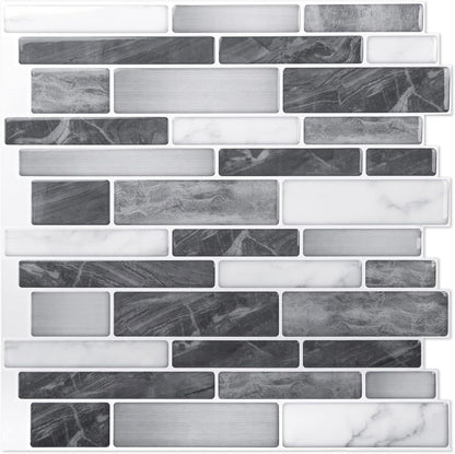Art3d 10-Sheet Kitchen Backsplash Tiles Peel and Stick, Self Adhesive Wall Tile Sticker for Kitchen Island Bathroom Laundry Room RV Renter 12" x 12" - Jade Green